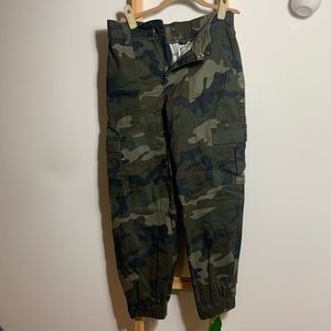 Camo Cinched Cargo Pants